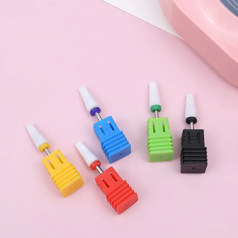 Wear-resistant Ceramic Carbide Nail Drill Bit Milling Cutters For Manicure Gel Polish Remover Cutter Bits Electric Pedicure Tool