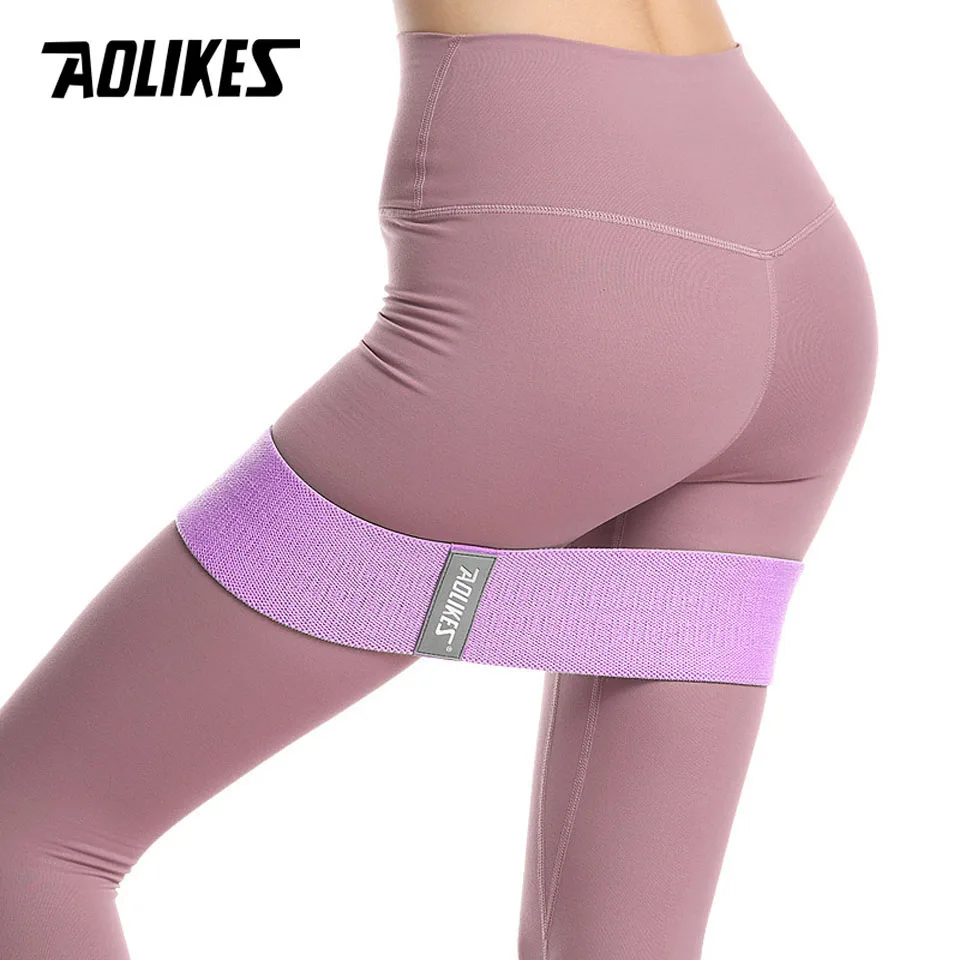 AOLIKES Fitness Hip Loop Resistance Bands Anti-slip Squats Expander Strength Rubber Bands Yoga Gym Training Braided Elastic Band