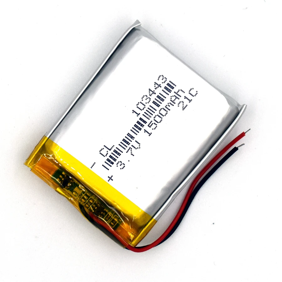 2pcs 3.7V 1500mAh Li-polymer Rechargeable Battery lithium Li-Po ion for MP3 MP4 KTV family microphone with GPS103443