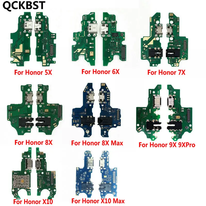 For Huawei Honor X10 9X 8X Max 7X 6X 5X New USB Charging Charger port Board & Microphone Repair Parts