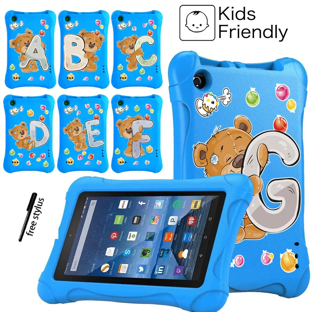 

Tablet Case for Amazon Fire 7 (5th Gen 2015)/(7th Gen 2017)/(9th Gen 2019) Kids Safe EVA Stand Case Kids Shockproof Cover Case