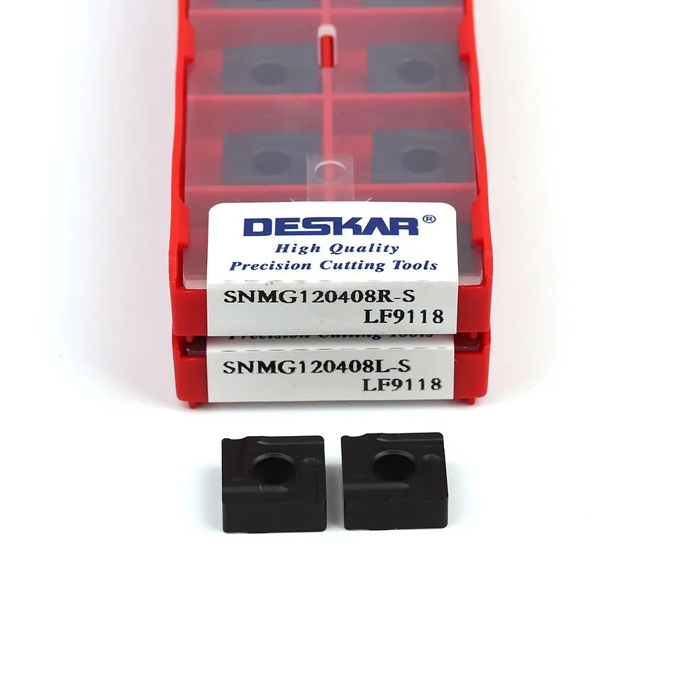 DESKAR SNMG120408 R-S L-S TM LF9118 DESKAR Kualitas Tinggi Mengubah Alat Pisau Karbida CNC Bubut Cutting Blade untuk Bagian Baja