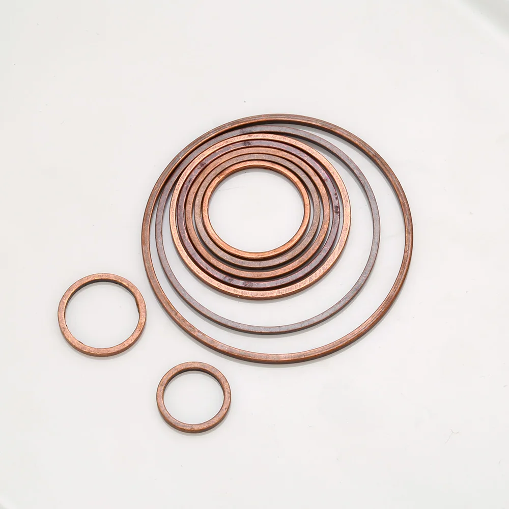 10-50 pcs 8-60mm Brass closed ring circle earring hoop for diy bracelet pendant connectors handmake jewelry making accessories