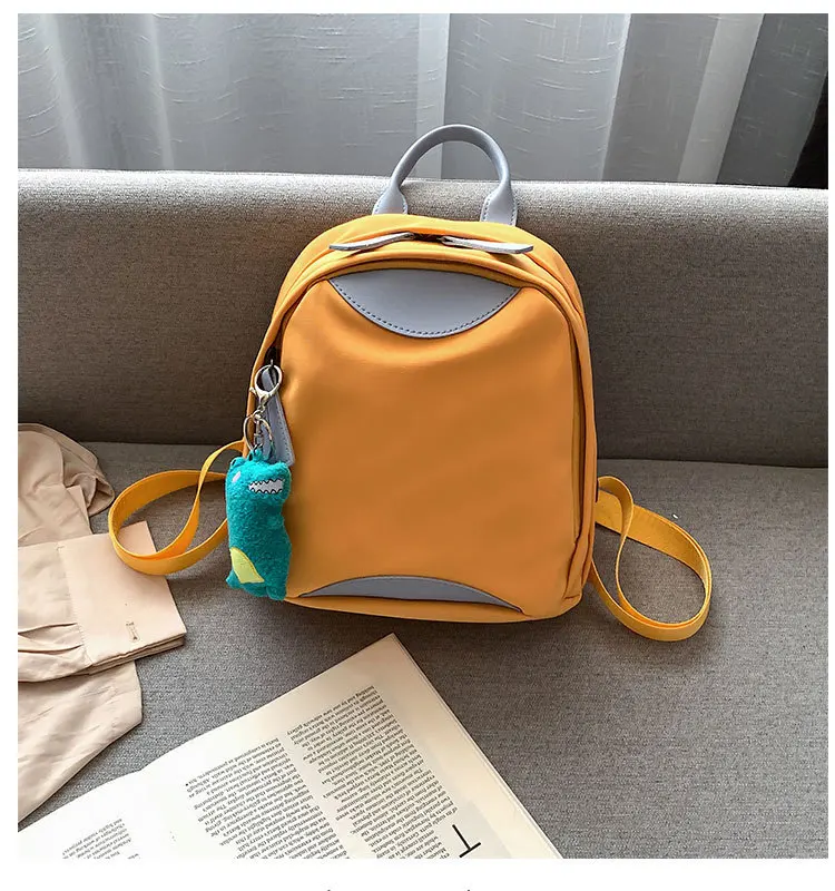 Ladies backpack new Korean version of the tide fashion casual wild backpack female mini backpack hit color waterproof small bag