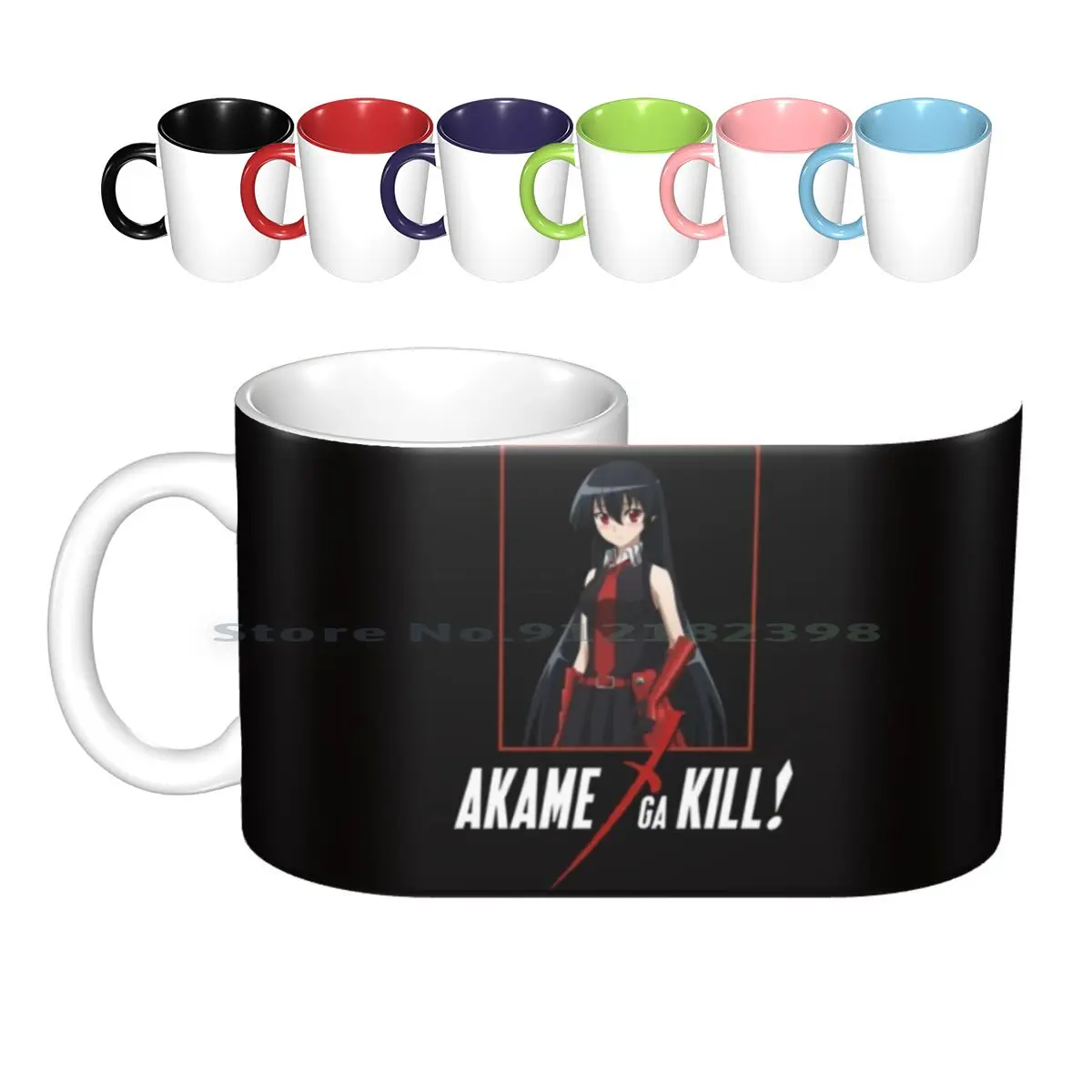 Akame Ceramic Mugs Coffee Cups Milk Tea Mug Anime Akame Ga Kill Manga Akame Mine Tatsumi Akame Ga Kill Japanese Rubster21 Waifu