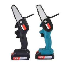 Mini 4-Inch Cordless Electric Protable Chainsaw With Protective Shield One-Hand Chainsaw Pruning Shears Saw