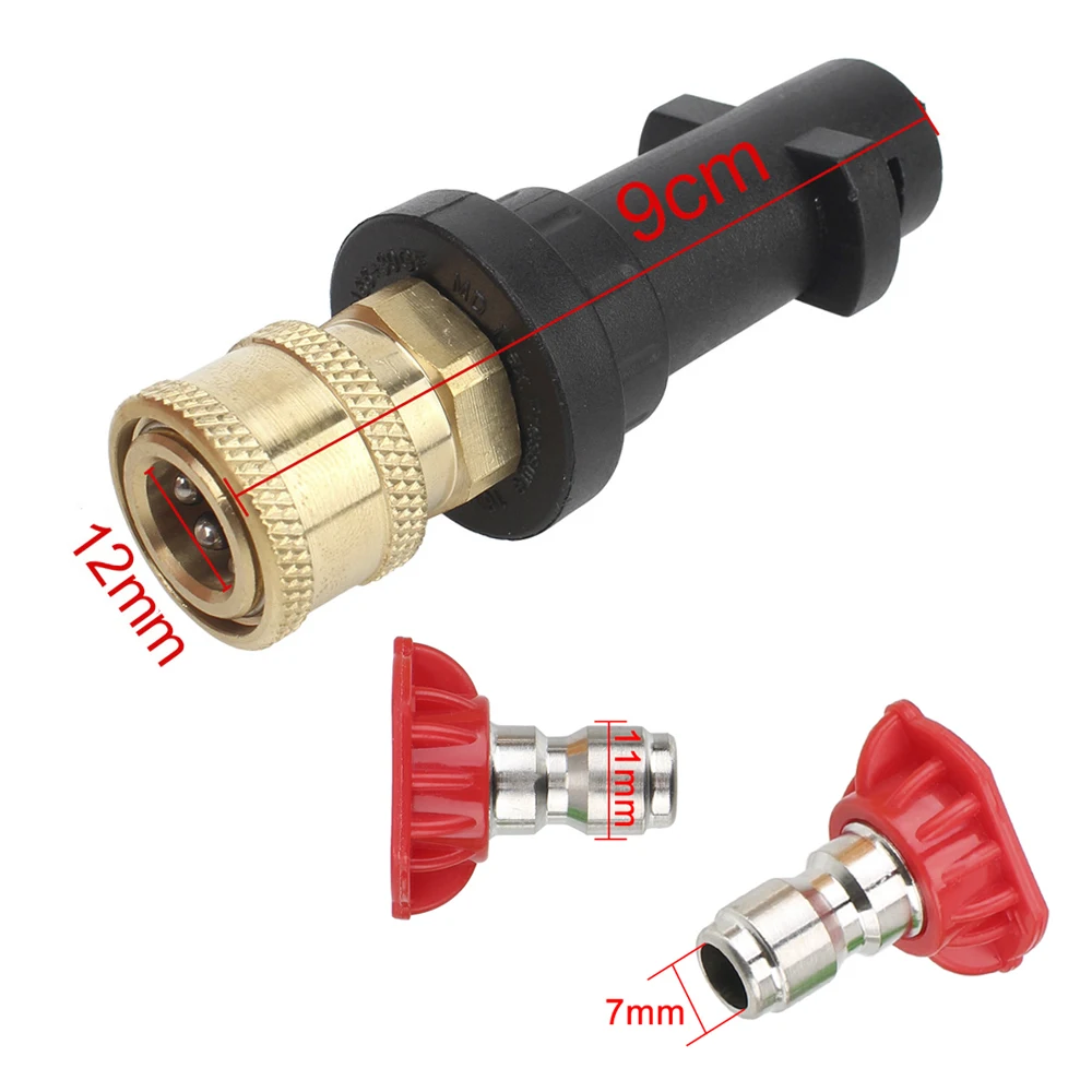 Washer Nozzles For Karcher K K2 K3 K4 K5 K6 High Pressure Gun Adapter Foam Clean Tool Dirt Pit Bike Automobile Car Accessories