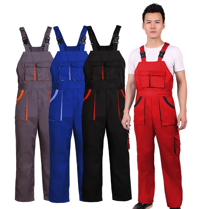 

Men Women Bib Overalls Worker Clothing Protective Coverall Repairman Strap Jumpsuits Working Uniforms Sleeveless Coveralls 2020