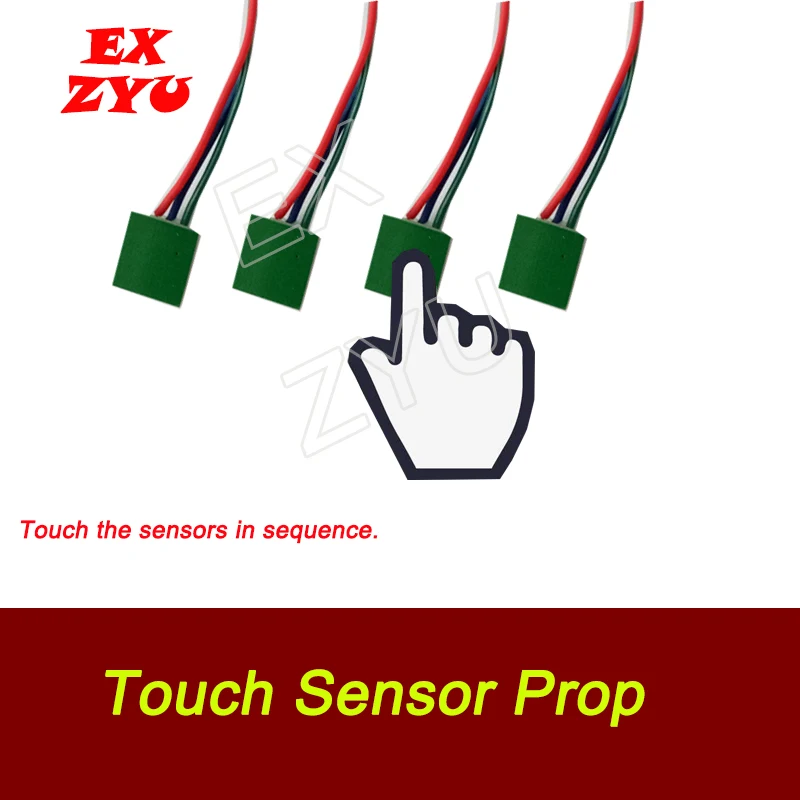 EXZYU Touch Sensor Prop real life escape room touch the sensors in correct order to unlock the chamber room