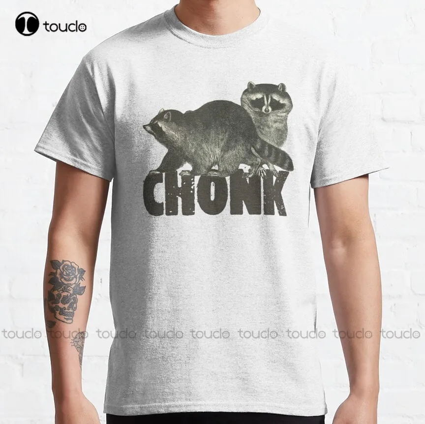 Chonk Trash Pandas - Vintage Retro Thicc Raccoon Illustration Classic T-Shirt Mens Swim Shirt Custom Aldult Teen Unisex Xs-5Xl