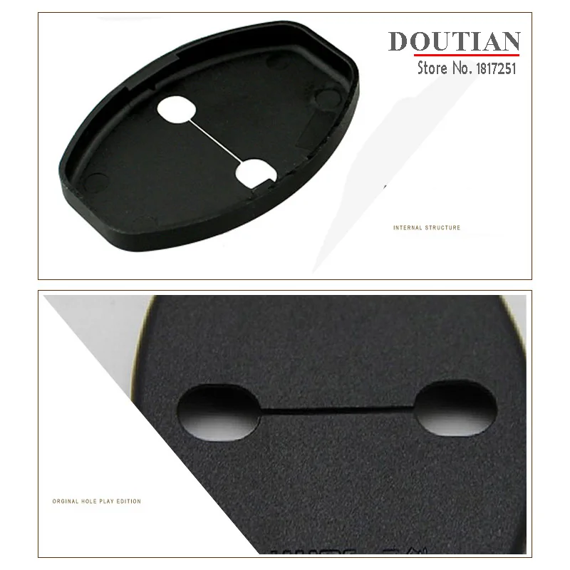 Rubber Car Door Lock Buckle Protection Protective Cover Trim 4 Pcs For Hyundai Solaris 2 2017 2018 2019 2020 Car Accessories