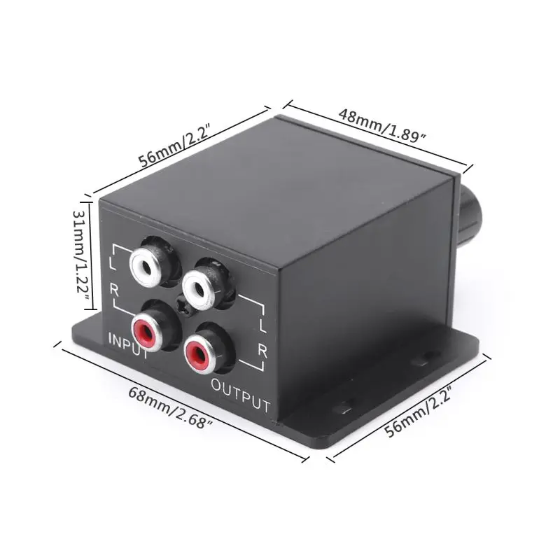 รถเสียง Regulator เครื่องขยายเสียงเบสซับวูฟเฟอร์สเตอริโอ Equalizer Controller 4 RCA