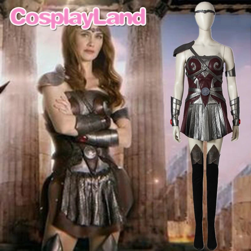 Costume Cospaly Queen Maeve pour Garçons et Femmes, Costumes de ixd'Halloween, Robe de Barrage Unisexe, Chaussures sur Mesure