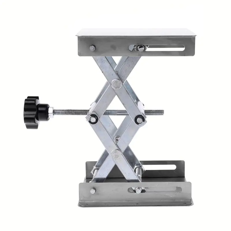 Laboratory Lifting Platform Stand Rack Scissor Lifter Table Lab 100x100mm Stainless Steel For Scientific 4XFD