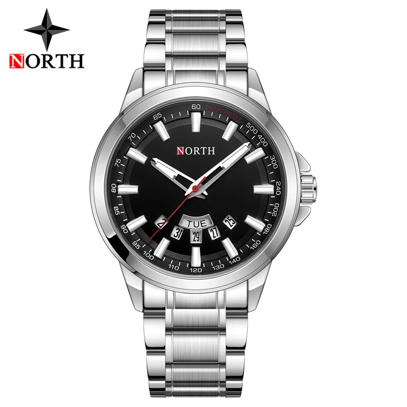 NORTH Top Brand Luxury Watch Men Fashion Casual Sport Waterproof Quartz Date Male Military Men's Watches Wrist Relogio Masculino