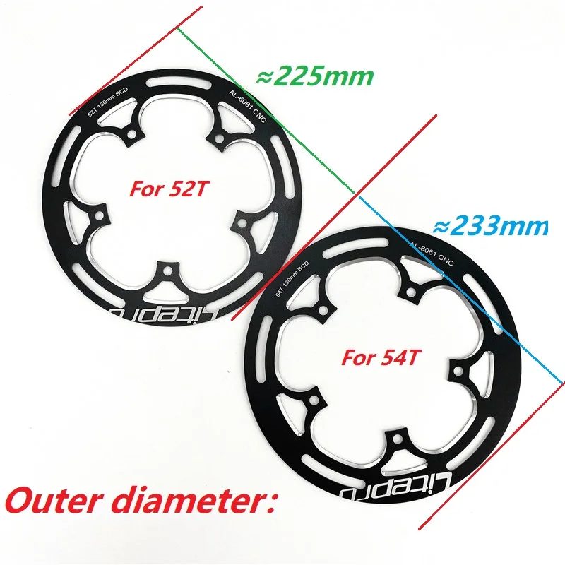 Litepro 130mm BCD Chainwheel Covering For 50T 52T 54T Chainring Chain Guard Aluminum Alloy Protection Cover