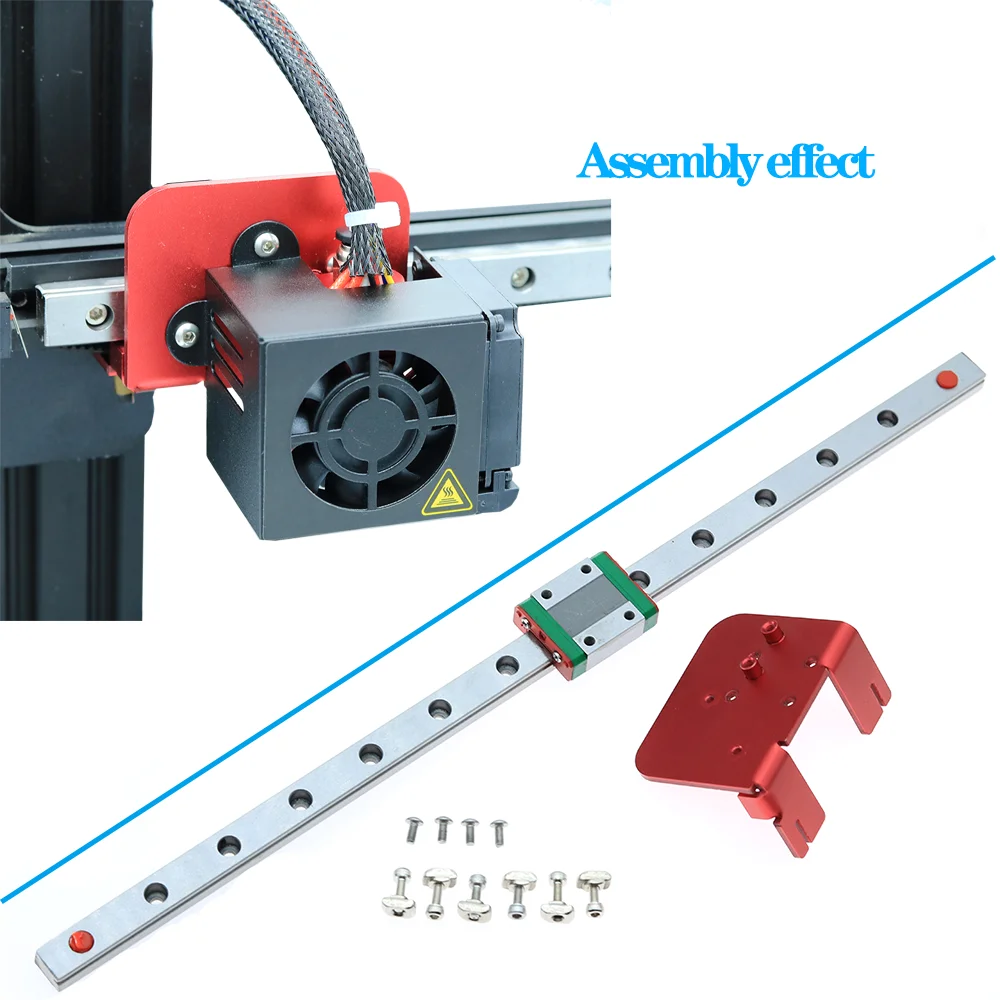 Linear Rails Upgrade Kit With Backplane Bracket MK8 Extruder Direct Drive Upgrade Feeding Kit for For Ender 3/Pro/V2 CR10S