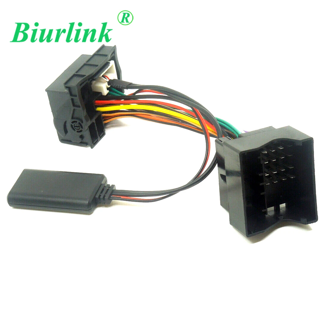 Biurlink 12Pin AUX IN Bluetooth Adapter Harness Cable for Audi A4 (2005-2008), B7 (2005-2008) Concert EU B7 Solo Headunit