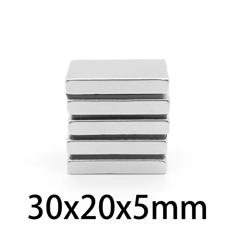 2~30pcs 30x20x5mm Block Powerful Magnets 30mmX20mm Bulk Sheet Neodymium Magnet 30x20x5 mm Permanent NdFeB Magnetic 30*20*5mm