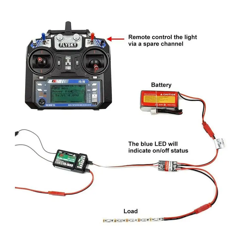 Interruptor electrónico de Control remoto de alta corriente, modelo aéreo de protección de plantas, Dron RC, bomba de agua, Control de señal PWM,