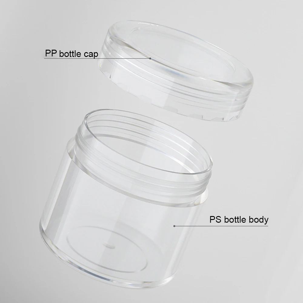 3g/5g/8g/10g/15g/20g Frosted Cap Face Cream Jar Small Empty Cosmetic Refillable Bottles Plastic Eyeshadow Makeup Pot Container