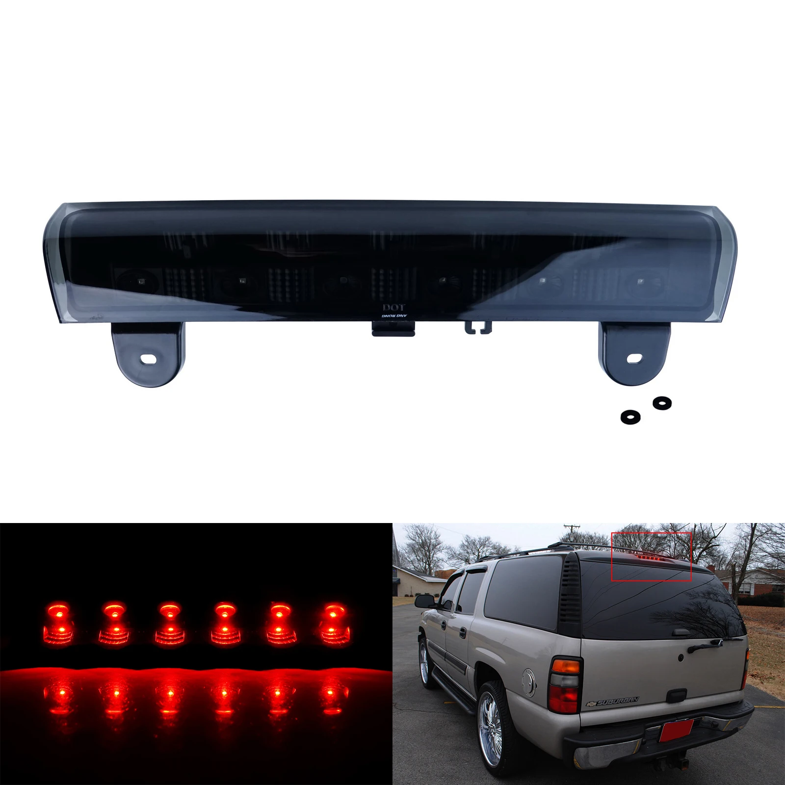 

Smoked Lens LED 3RD Brake Light High Mount Stop Lamp For Chevrolet Chevy GMC