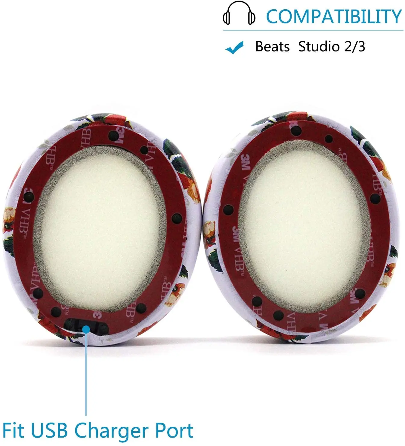 귀 패드 단백질 PU 가죽 귀 쿠션 Dr.Dre Studio 2.0 Studio 3 B0500 B0501 유선 무선 오버 이어 헤드