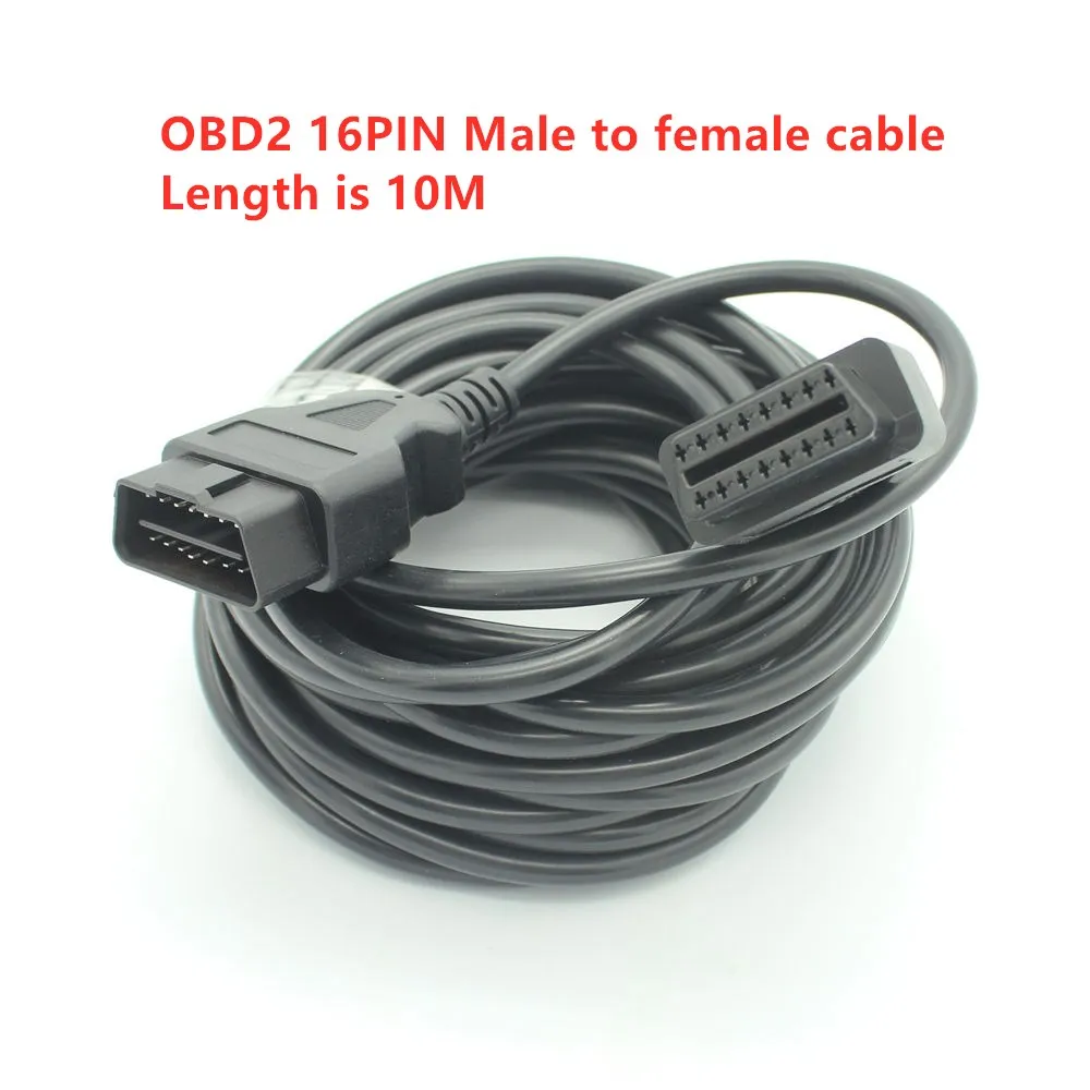 

Acheheng Car OBD2 Extension Cable 16PIN 10M Male to Female Connector 10m 16 PIN Male Female OBD 2 Connector Adapter