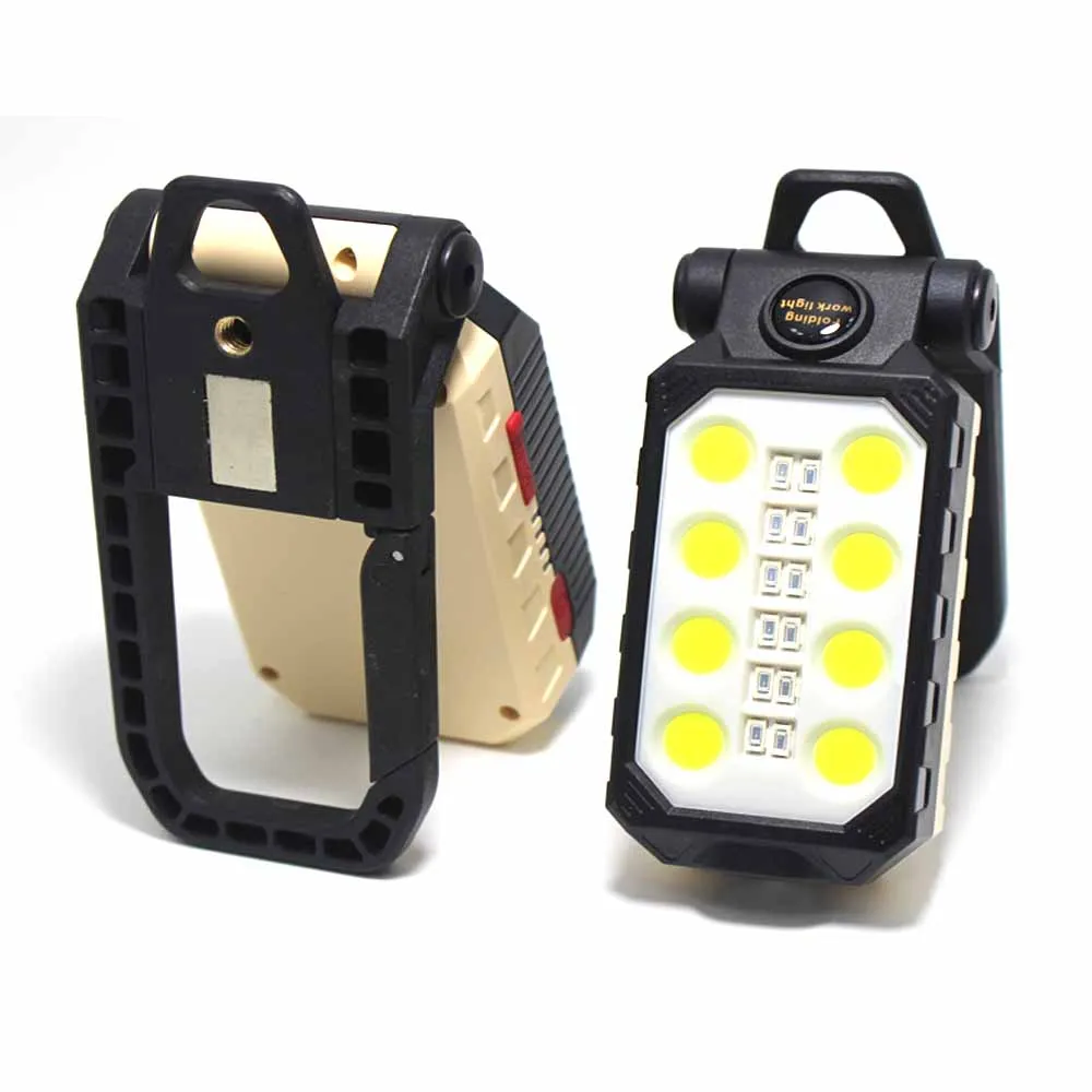 20W Portable COB LED Work Light USB Rechargeable Magnetic Flashlight Outdoor Camping Lantern For Car Repair Lamp