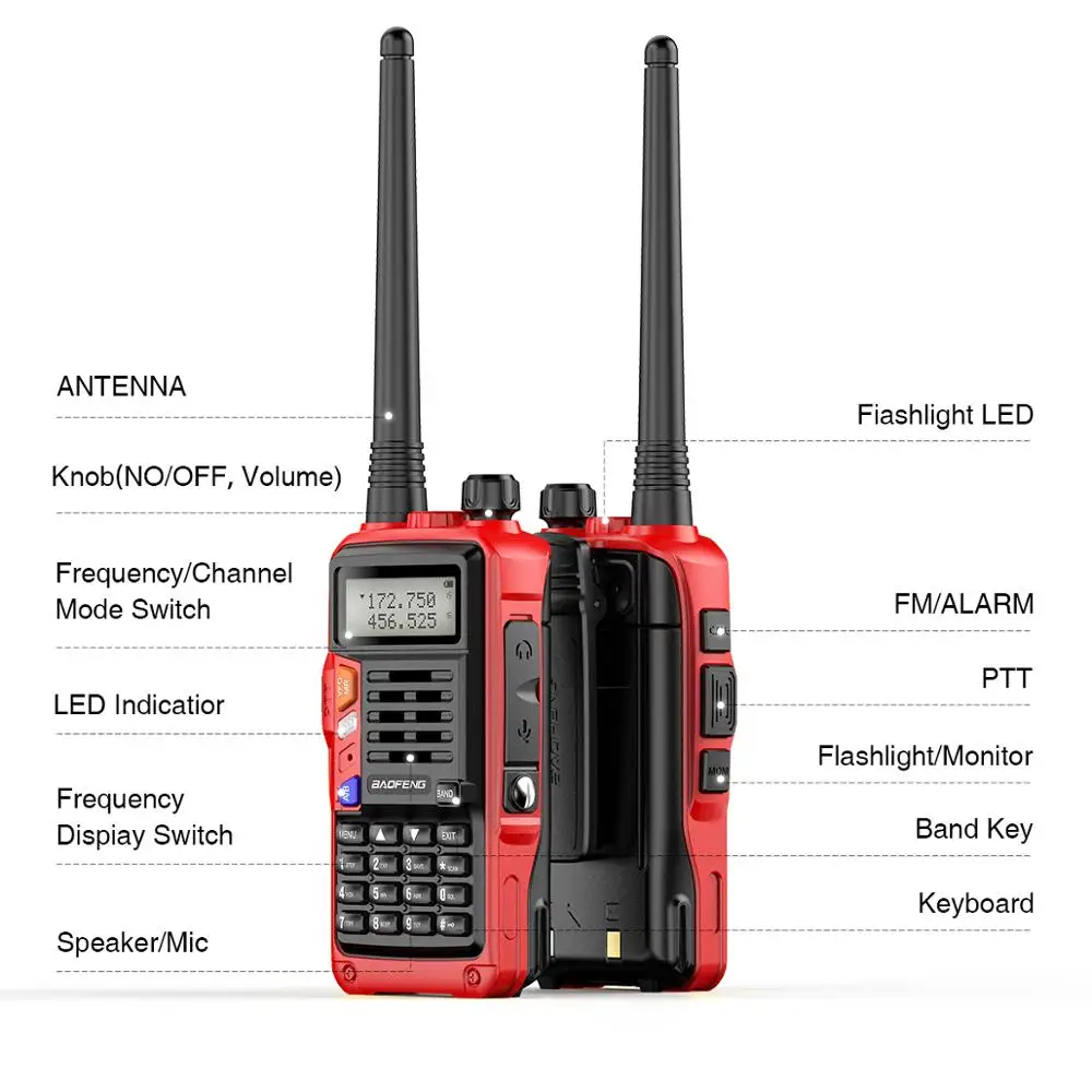 2022 New NICE Original BaoFeng UV-S9 Plus 10W Long Range Portable Powerful Walkie Talkie CB Radio Transceiver Upgrade 5R hunting