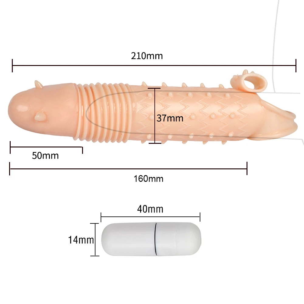 Reusable Cock Sleeve Penis Enlargement Condoms Sex Toys For Men Gay Extender Vibrating Delayed Ejaculation Adults Products 18+