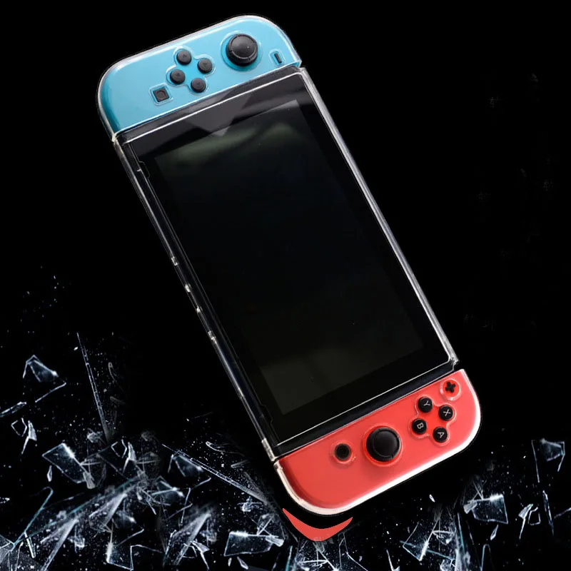 Joycon-funda protectora suave de TPU transparente para consola Nintendo Switch NS, Protector trasero transparente, Joy-con