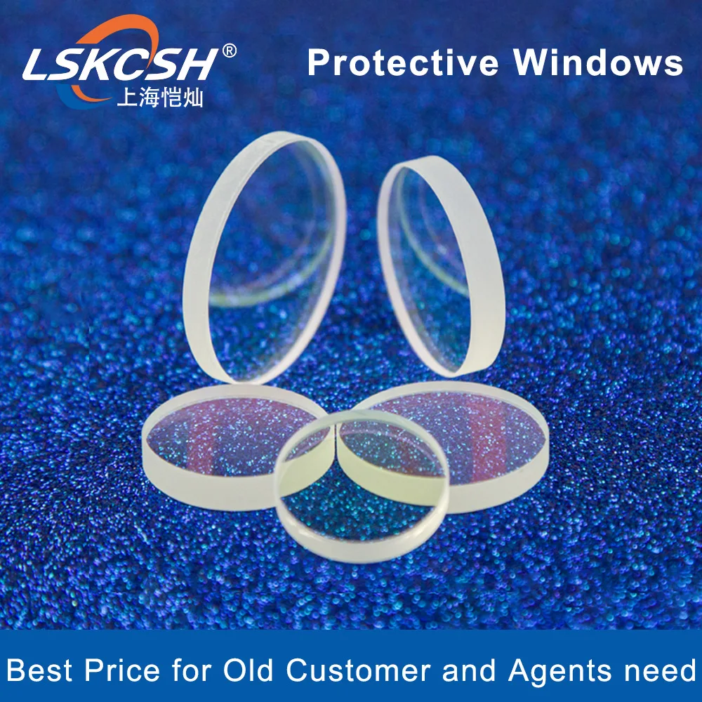 LSKCSH Laser Protective Windows 22.35*4 27.9*4.1 30*5 36*5 37*7 1064nm Quartz Fused Silica For  Raytools WSX Cutting Welding