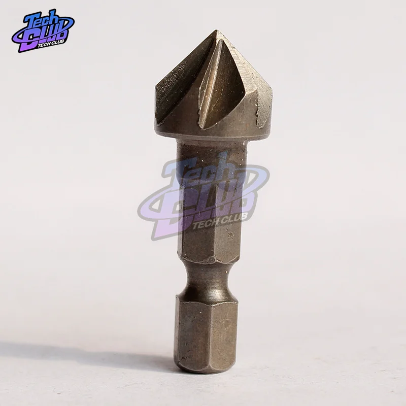 1 pz 90 gradi svasatore trapano smusso Bit 1/4 "codolo esagonale carpenteria lavorazione del legno angolo punto smussato taglio taglierina rimuovere fresa