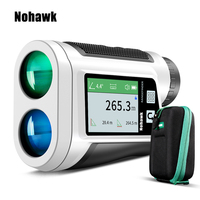 NOHAWK Multi-function Golf Rangefinder, Side Screen Display And Voice Announcement,  Flag Lock Vibration for Golfers And Hunters