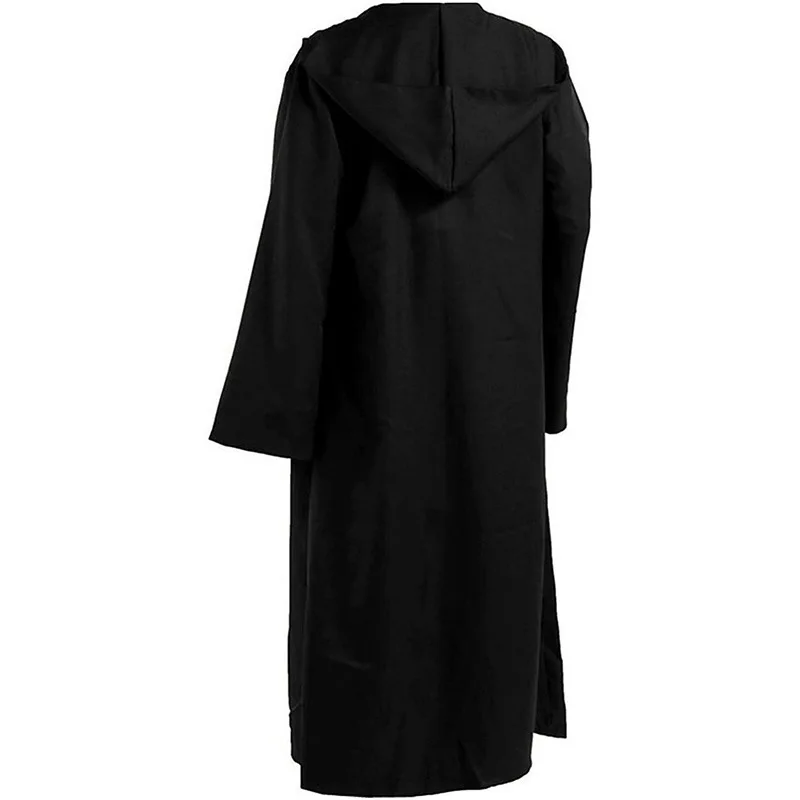 Manto encapuzado preto e vermelho para homens, Robe do Fantasma da Morte, Trajes Vampiros, Demônio Demônio, Festa do Cavaleiro, Halloween, Trajes de Sacerdote