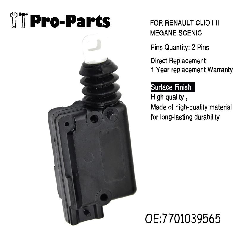 2PCS Door Lock Actuator 7701039565 For Renault CLIO I II MEGANE SCENIC Mechanism 7702127213 7702127962 7701029259