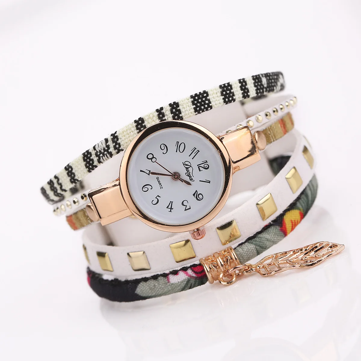 Quartz Horloges Mooie Casual Elegante Weave Horloges Meisjes Polshorloge Voor Vrouwen Dame Kerstversiering Decoratieve Bril