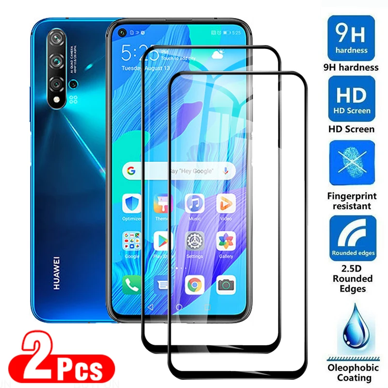 2 Pcs Full Screen Protector For Huawei Nova 5T Tempered Glass On Nova 5 T Nova5 T Nova5t T5 YAL-L21 L61 L71 L61D Protective Film