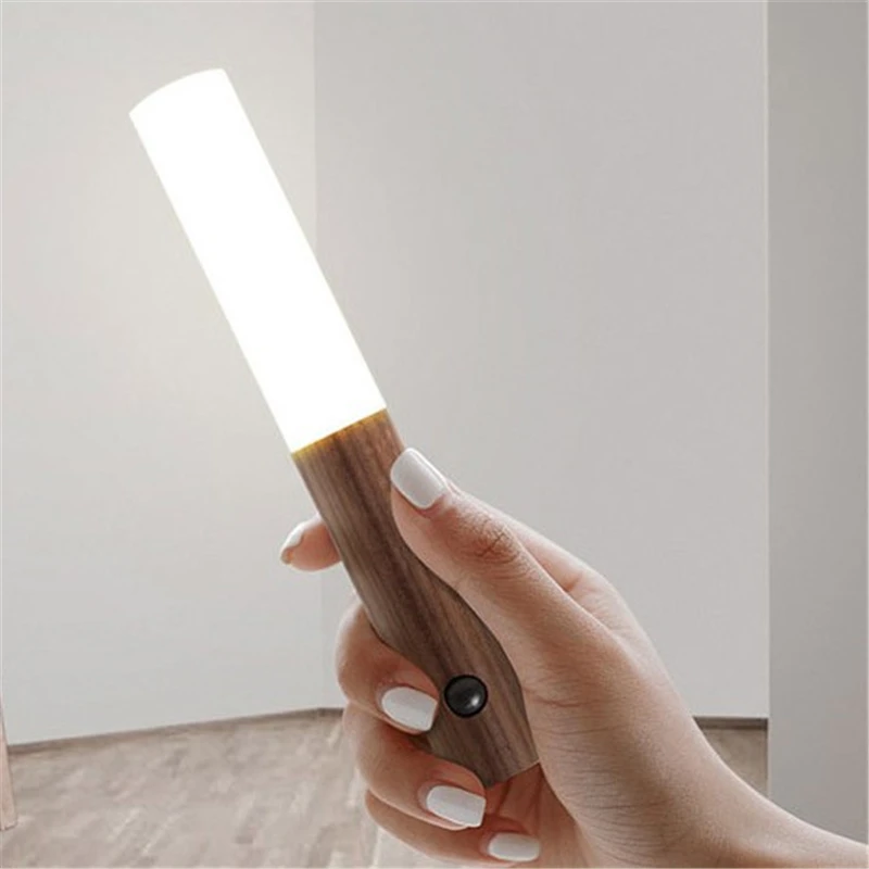 2020 LED Đèn Ngủ Cảm Biến Ánh Sáng Cảm Quang Cảm Biến Không Dây USB Cửa Ánh Sáng Đèn Ban Đêm Đèn Bàn Đầu Giường Tủ Quần Áo Đèn Tường