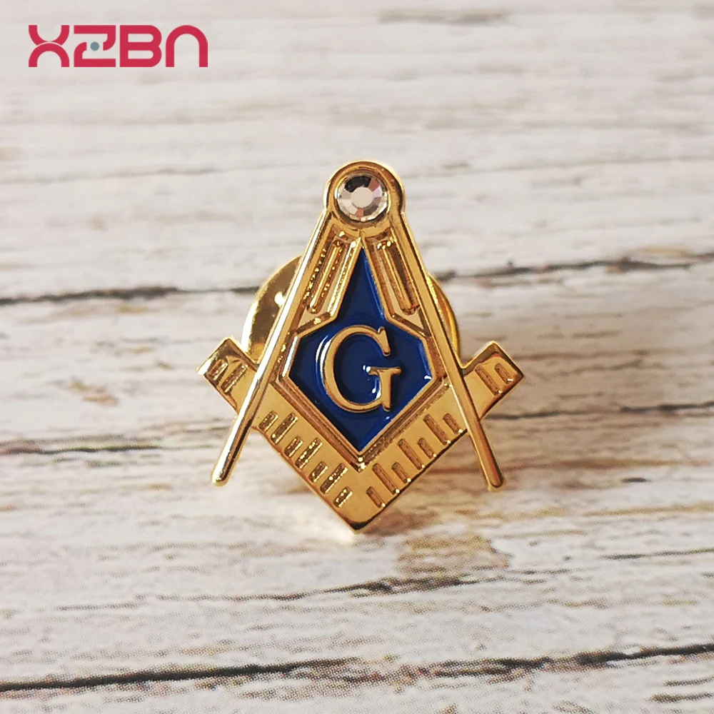 Masonic Lapel Pins 3D Badge Mason Freedom Freemason Zinc Alloy Material gold plating banquet brooch exquisite souvenirs gifts