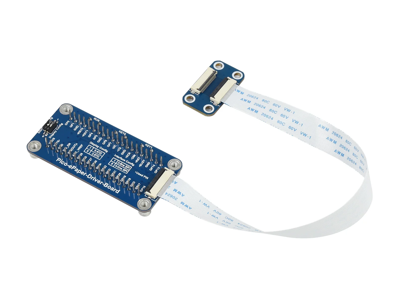 Módulo de pantalla de tinta electrónica de papel electrónico de 7,5 pulgadas tipo B, para Raspberry Pi Pico, 800 × 480, Re /Blac /Blanco, SPI, baja potencia, efecto similar al papel