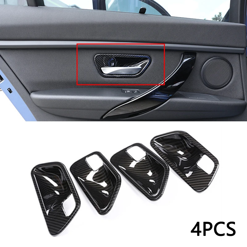 

4 шт., накладки на внутреннюю дверную ручку BMW 3 4 серии 3GT F30 F32 F35 318i 320li 2013-2019
