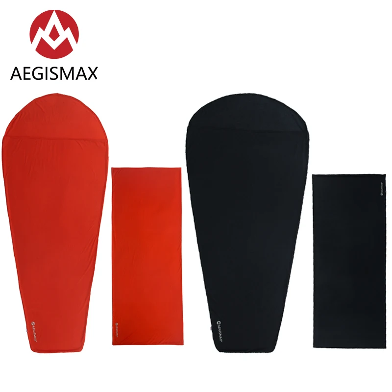 AEGISMAX-온도계 보온 5/8 섭씨 침낭 라이너 야외 캠핑 휴대용 싱글 침대 슬리핑 시트 잠금, 온도 유지, 온도 유지, 온도 유지, 보온 기능