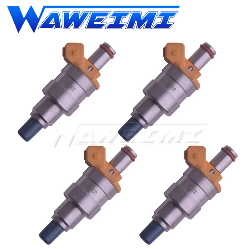 

WAWEIMI 4pcs Fuel Injector 16600-05U00 Fits For NI-SSAN SKYLINE PULSAR GTR GTIR SR20 RB20 RB26 CA18