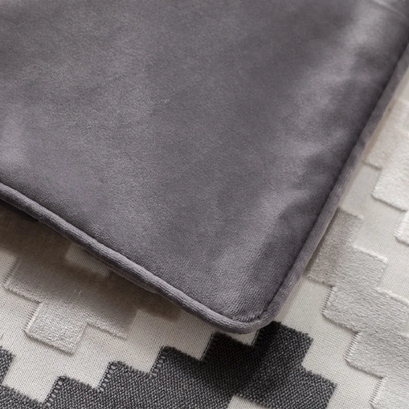 Fodera per cuscino in velluto fodera per cuscino morbida Zigzag grigio caffè blu durevole spessa decorativa per la casa per divano letto 45x4