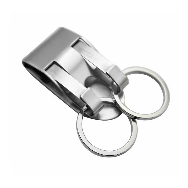 Edelstahl-Schlüsselanhänger, Sicherheitsclip, robuster Gürtel, Schlüsselclip, Gürtel, Schlüsselanhänger, 2, abnehmbare Schlüsselanhänger, Gürtel, Schlüsselhalter, Zubehör – Detail 11