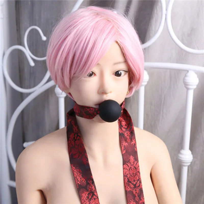 Boca mordaça vermelho estilo chinês padrão bola oral silicone boca bola brinquedo do sexo para casais dropshipping-01