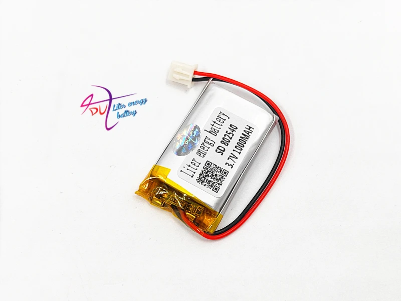 JST XH 2.54mm 802540 3.7V 1000MAH bateria litowo-polimerowa 852540 kod skanowania instrument głośnik aparat jazdy