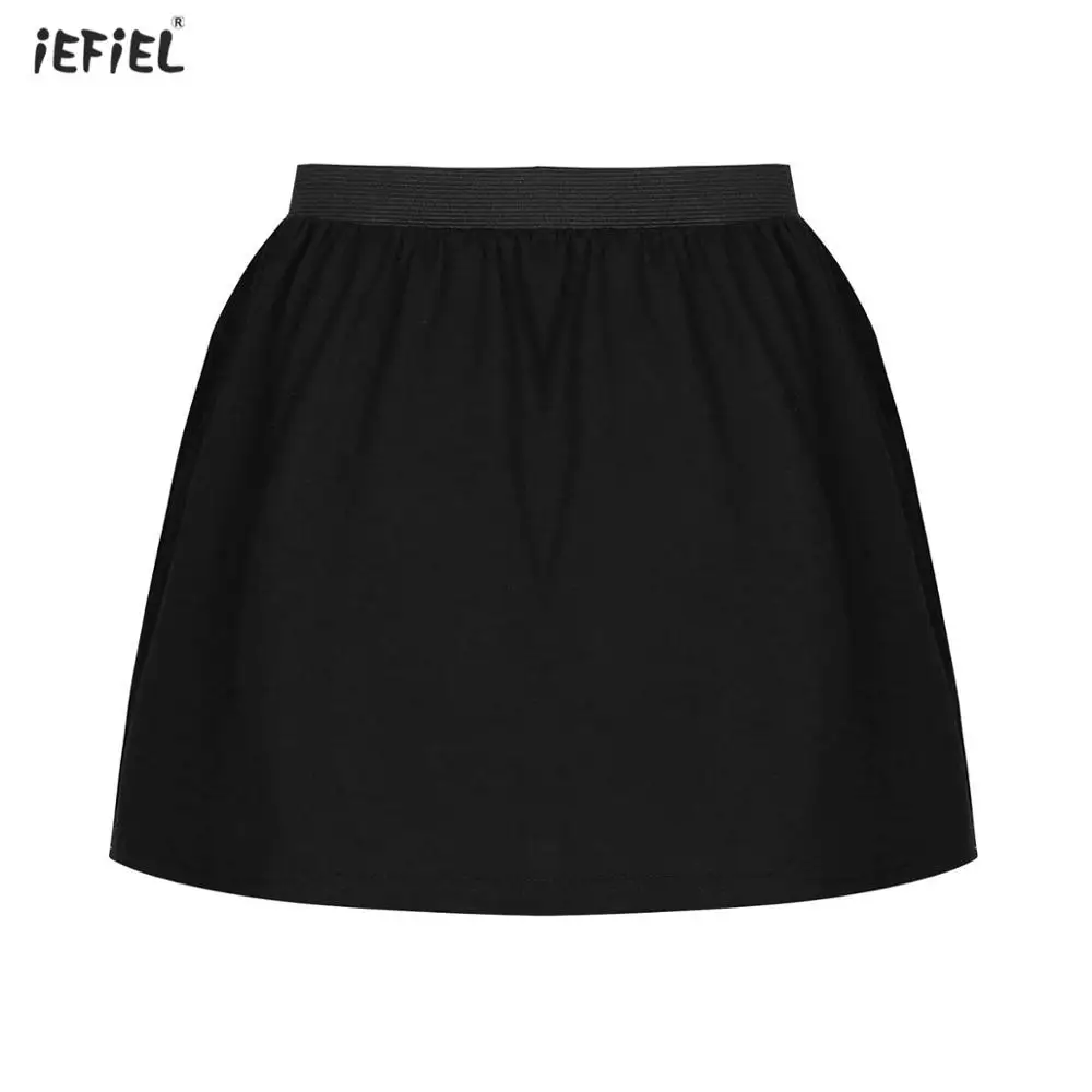 

Womens Casual Cotton Flared Half Slips Underskirt Bottom Stretch Loose Boxer Skirted Leggings Femme BF Style Culottes Petticoat
